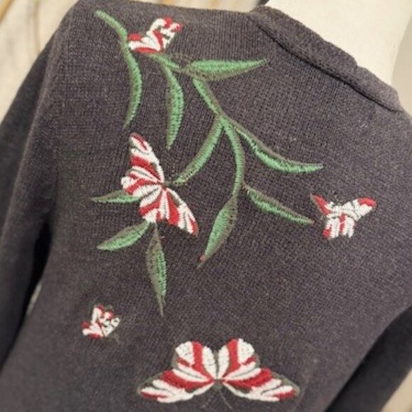 Style & Co. (Macy's) Embroidered Duster Cardigan - Picture 9 of 15
